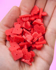 PIXEL HEART Shaped rubber pin backers