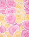 Let's not, Anti Valentine heart STICKERS