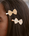 Farfalle bow tie pasta no crease hair clips
