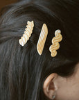 Pasta Alligator hair clip set - Penne, Fusilli, Cavatappi