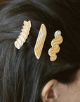 Pasta Alligator hair clip set - Penne, Fusilli, Cavatappi