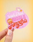 Wish I had more middle fingers vinyl sticker