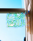 Monstera leaf corner Suncatcher Decal