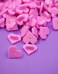 PIXEL HEART Shaped rubber pin backers