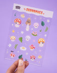 Shroomies clear Sticker sheet