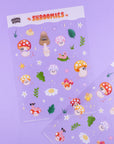 Shroomies clear Sticker sheet