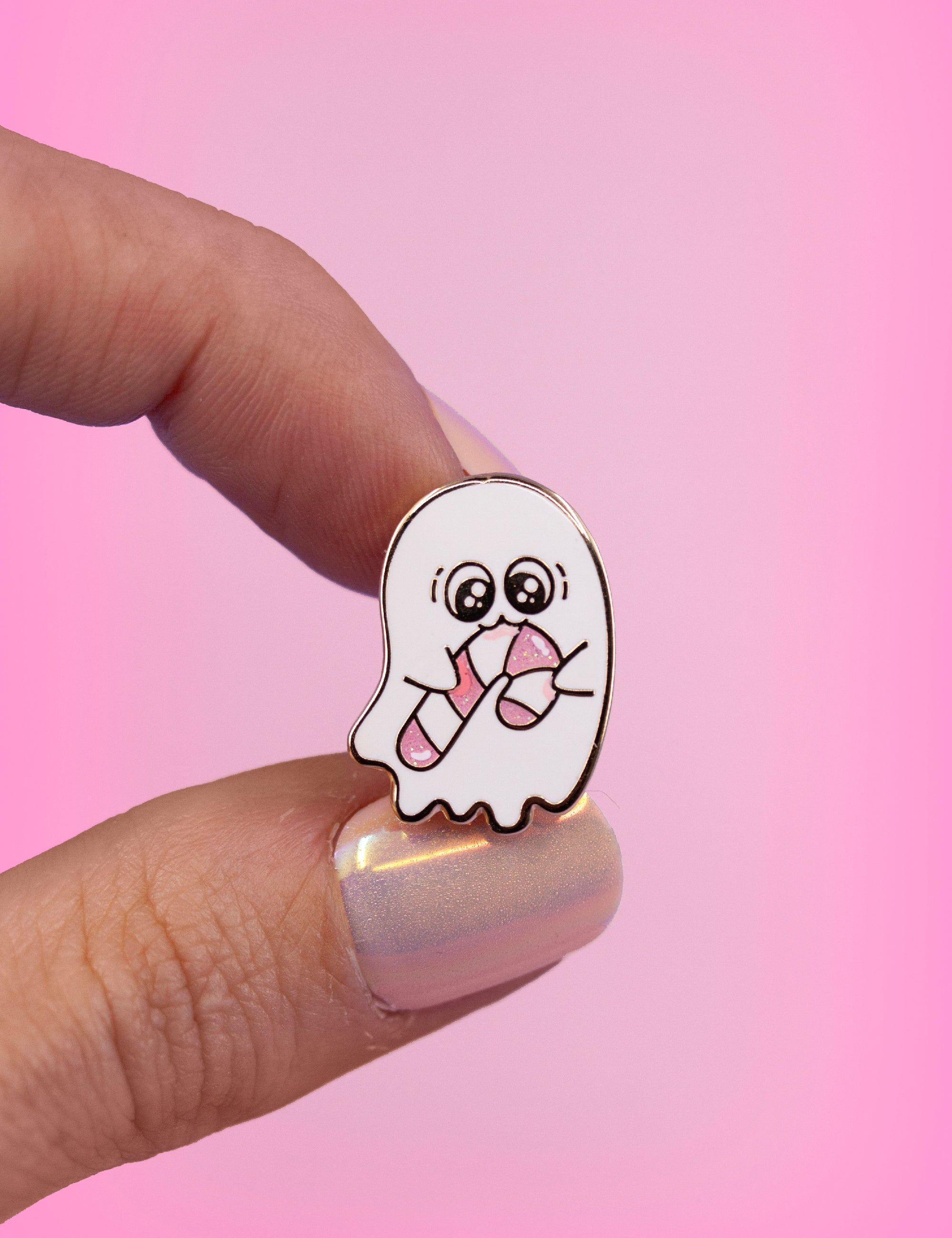 ✧ Ghost &amp; his Candy Cane pin ✧