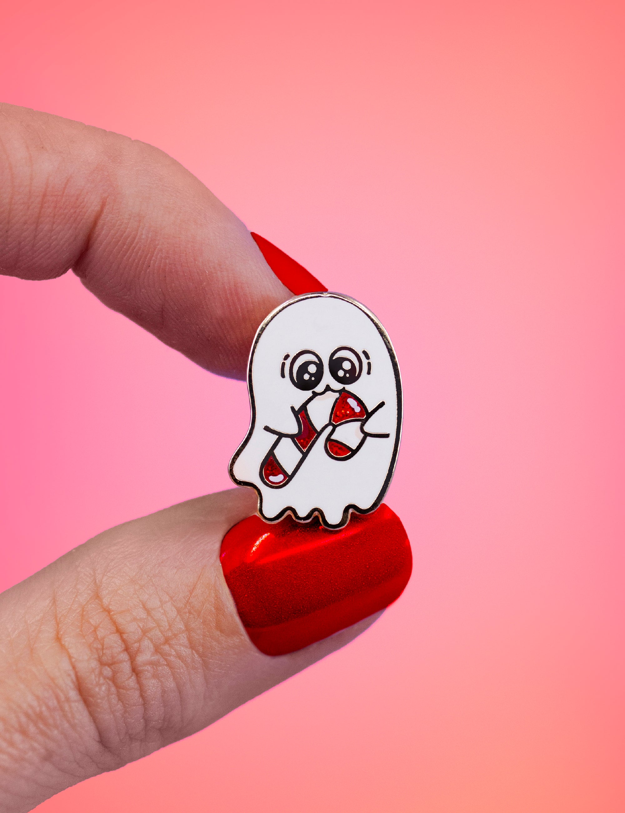 ✧ Ghost &amp; his Candy Cane pin ✧