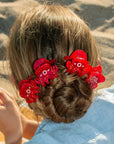 Takoyaki red octopus small hair clip