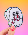 ✧ Ghost & his candy cane Holo sticker ✧