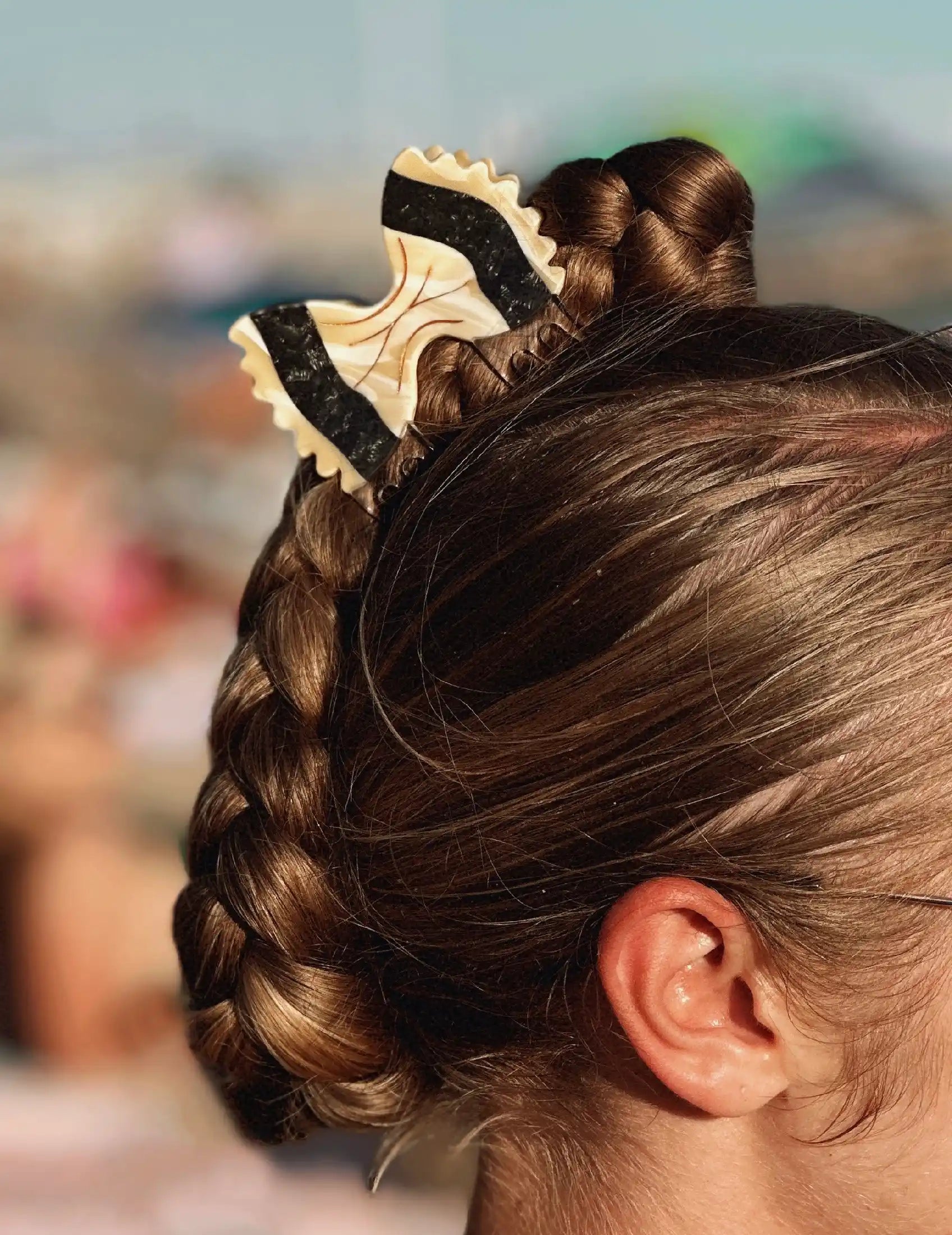 Farfalle bow tie pasta hair claw clip