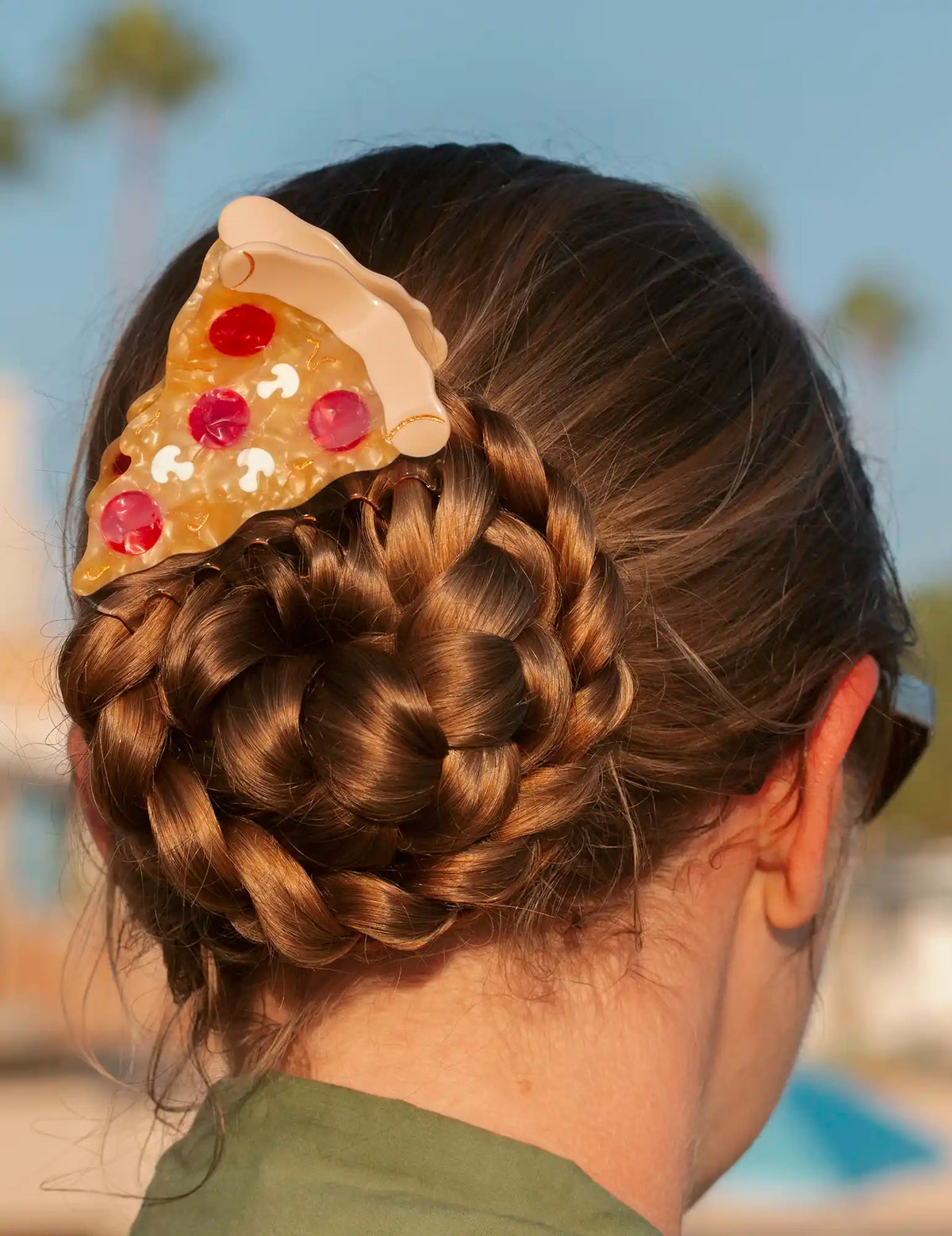Pince à cheveux pour les amoureux de pizza