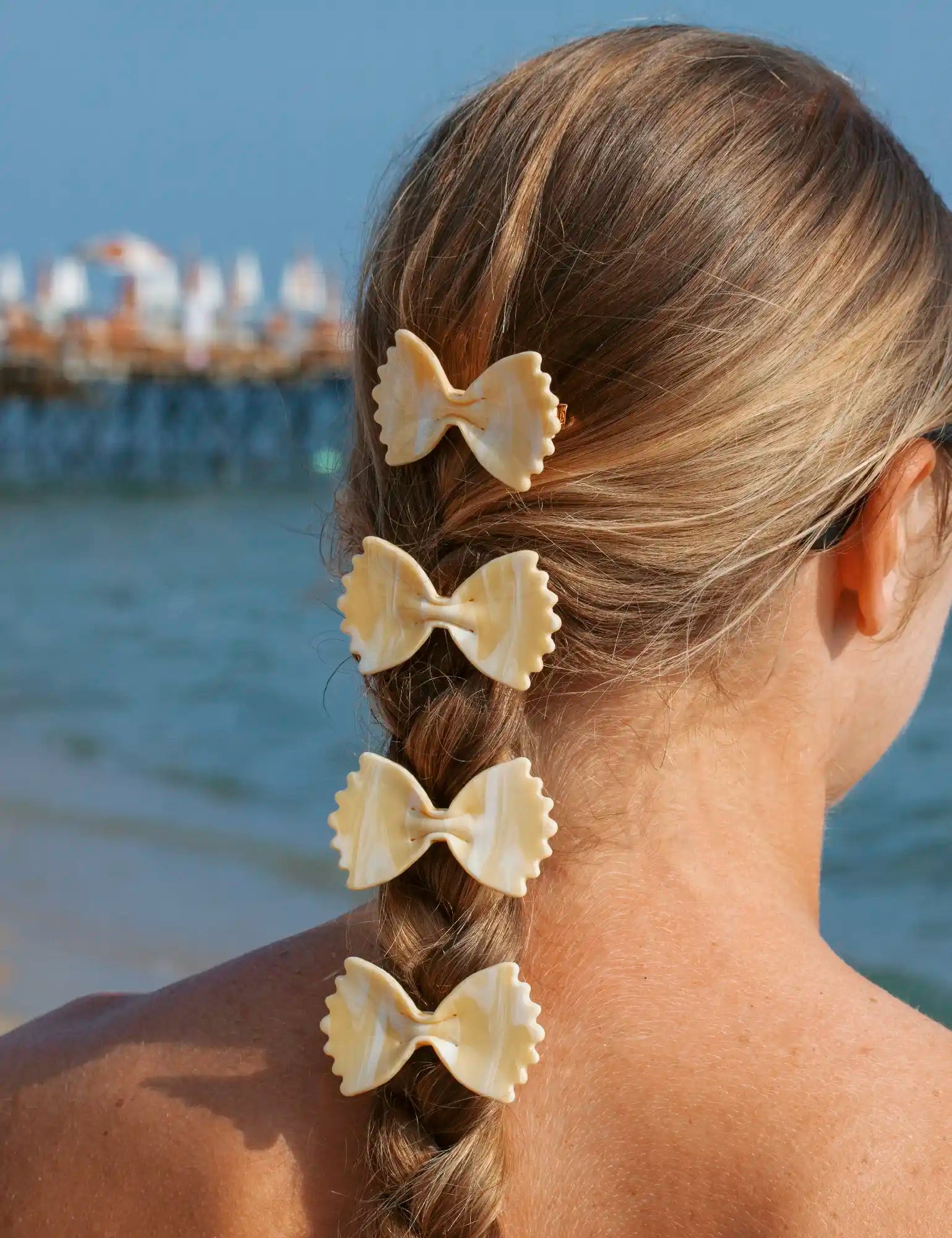Farfalle bow tie pasta Alligator hair clip