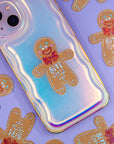 Gingerbread Bite me glitter sticker