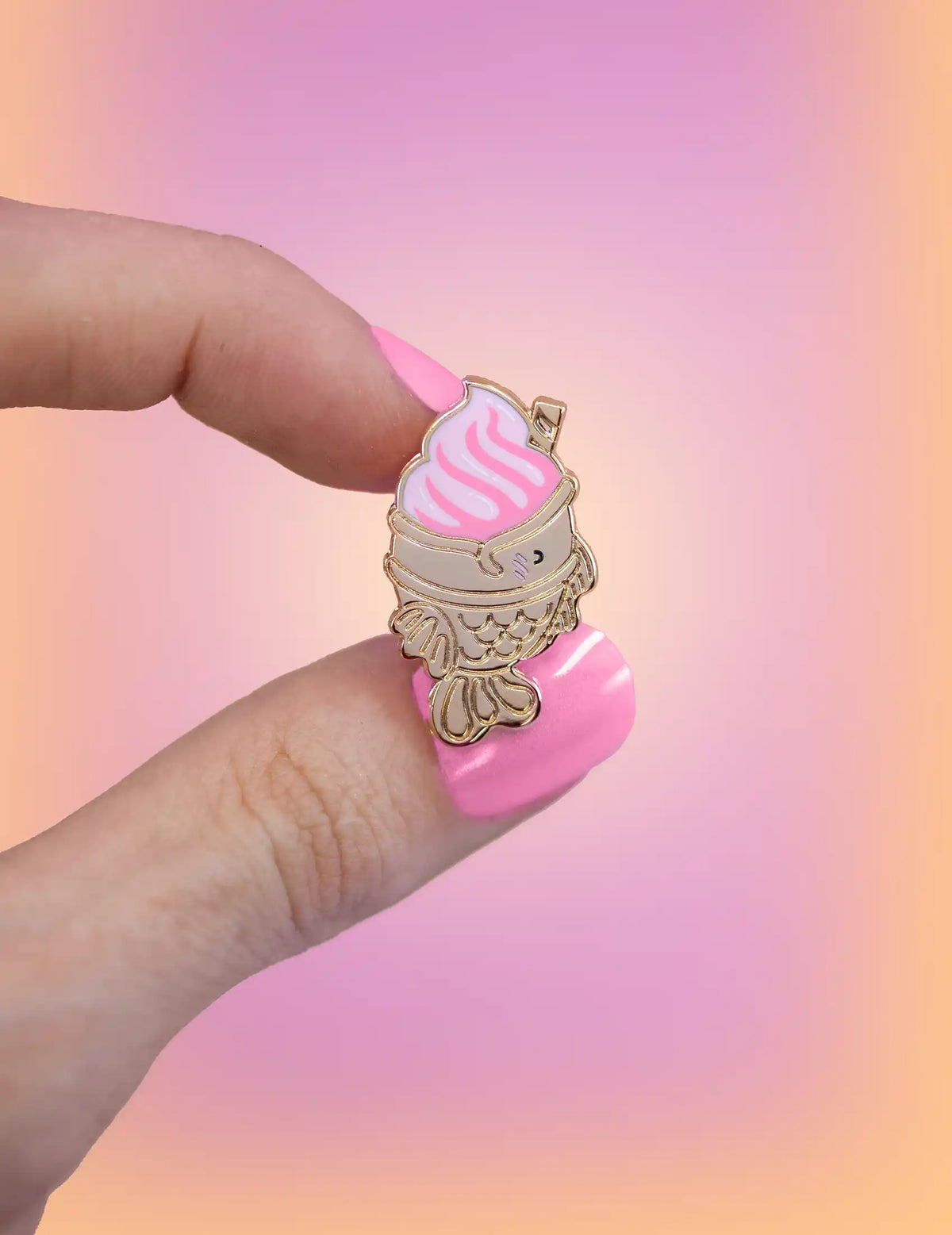 Taiyaki fish ice cream enamel pin