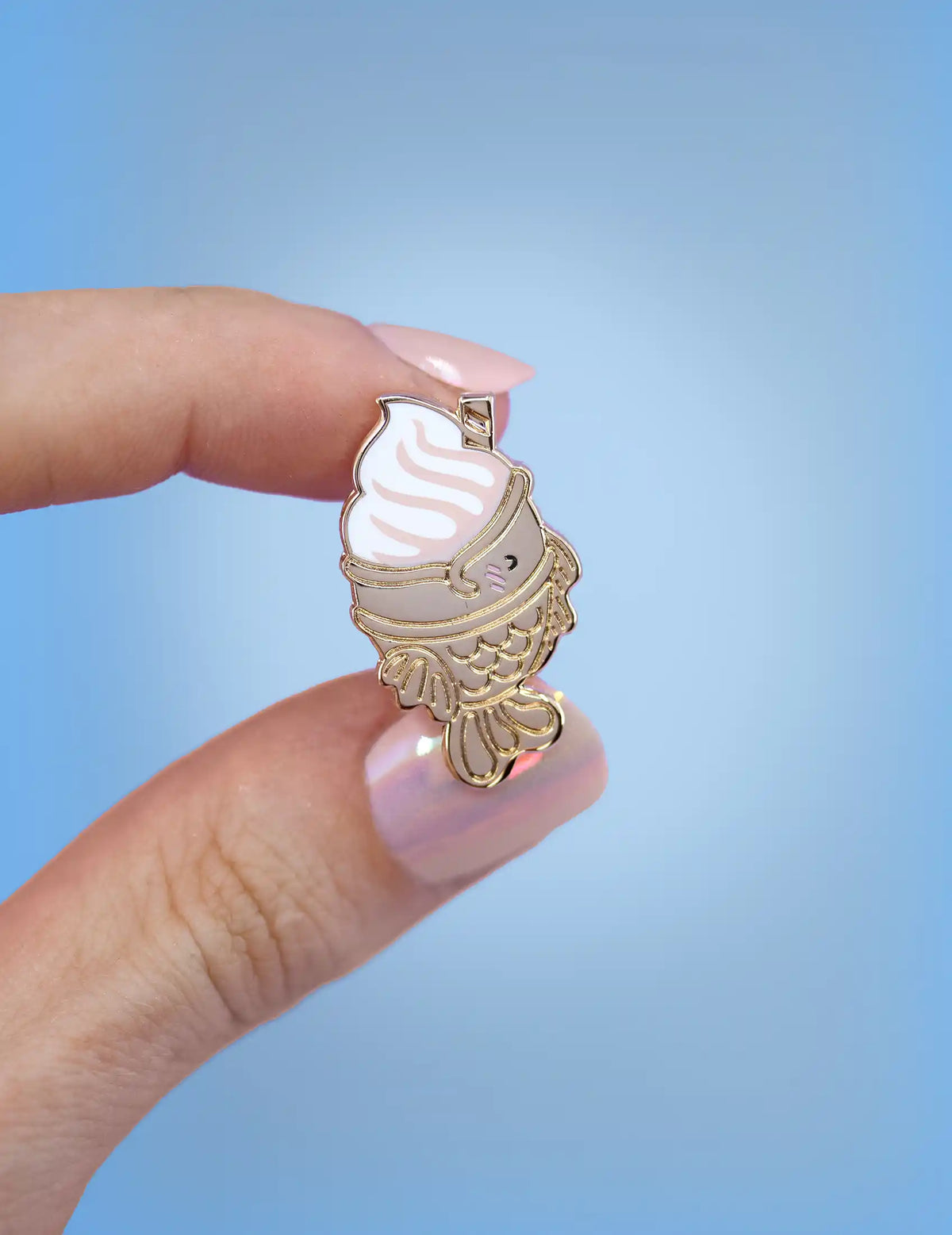 Taiyaki fish ice cream enamel pin