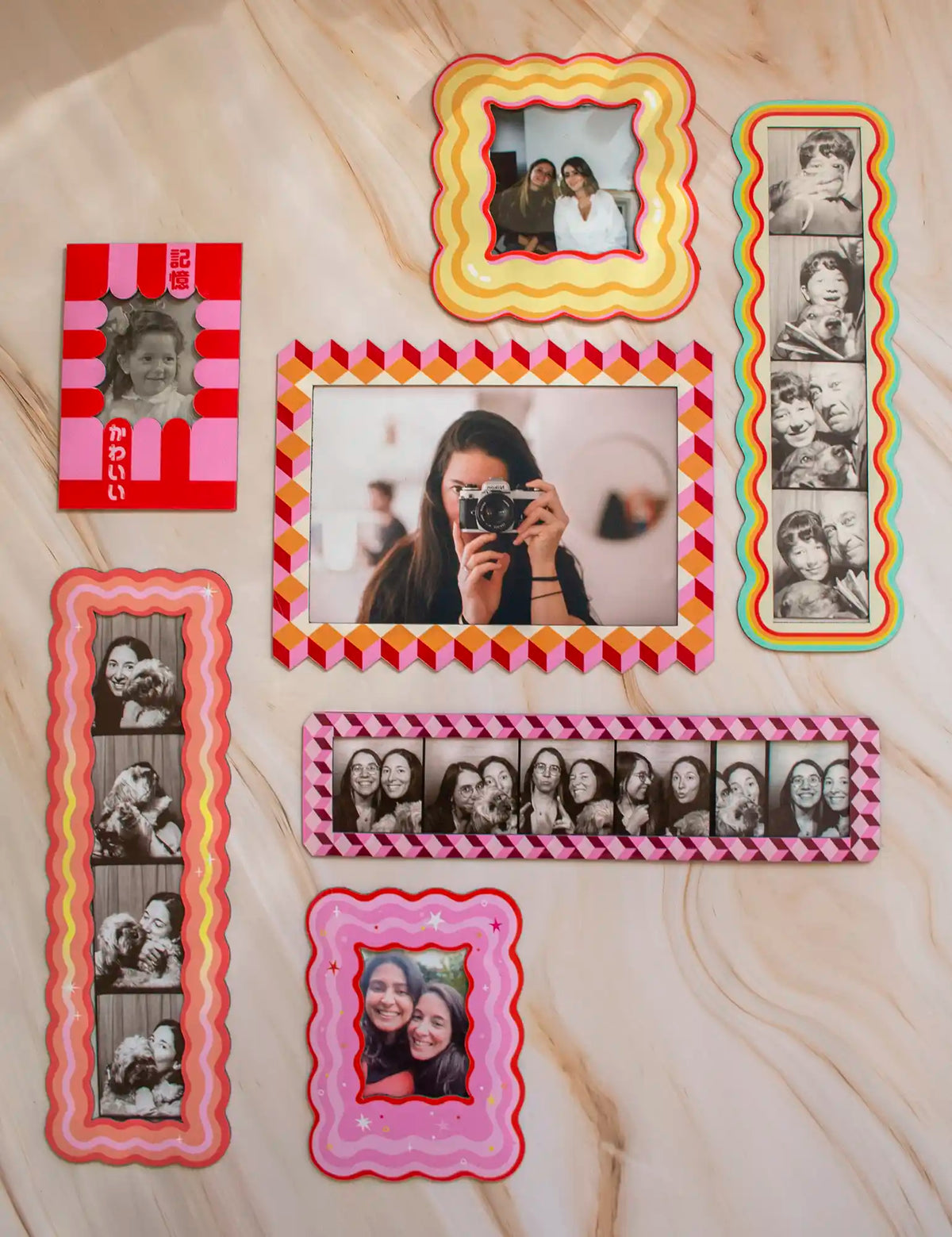 Sunrise Bubble 8,6cm x 7,1cm Instax square Magnetic photo frame