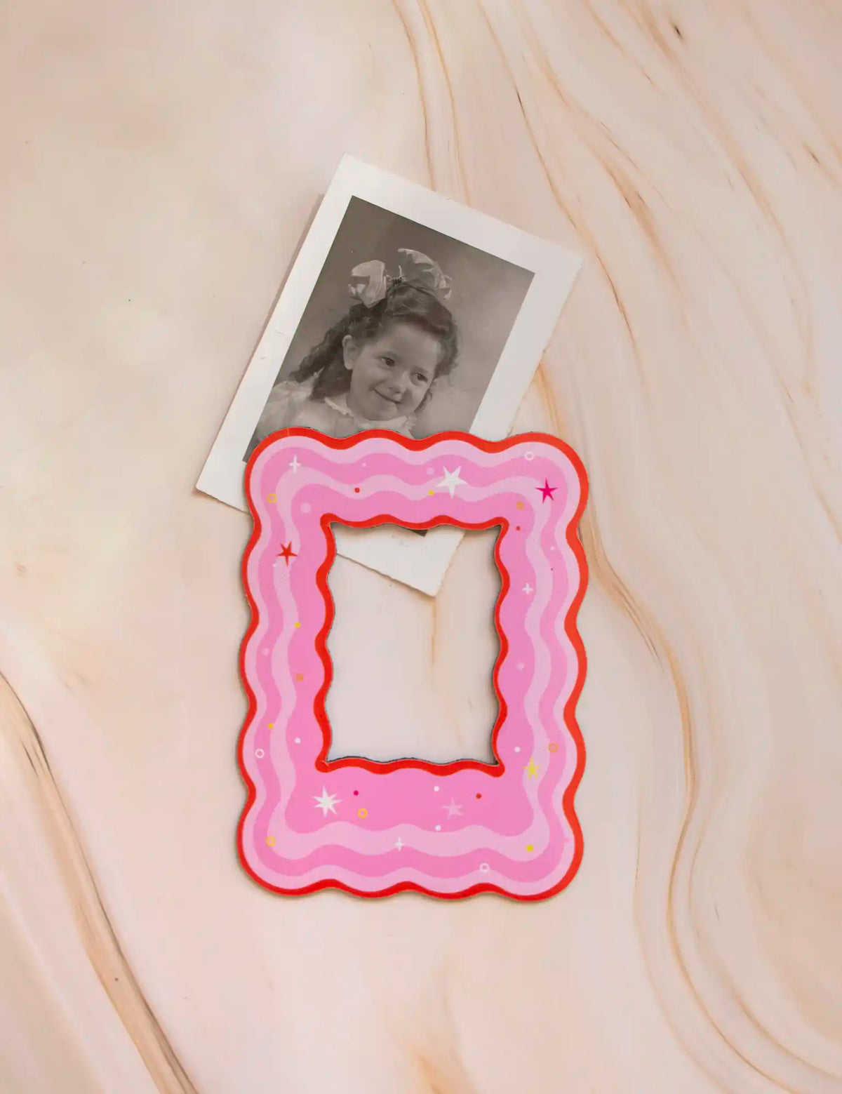 Sparkle bubblegum 8,6cm x 5,3cm mini Instax Magnetic photo frame