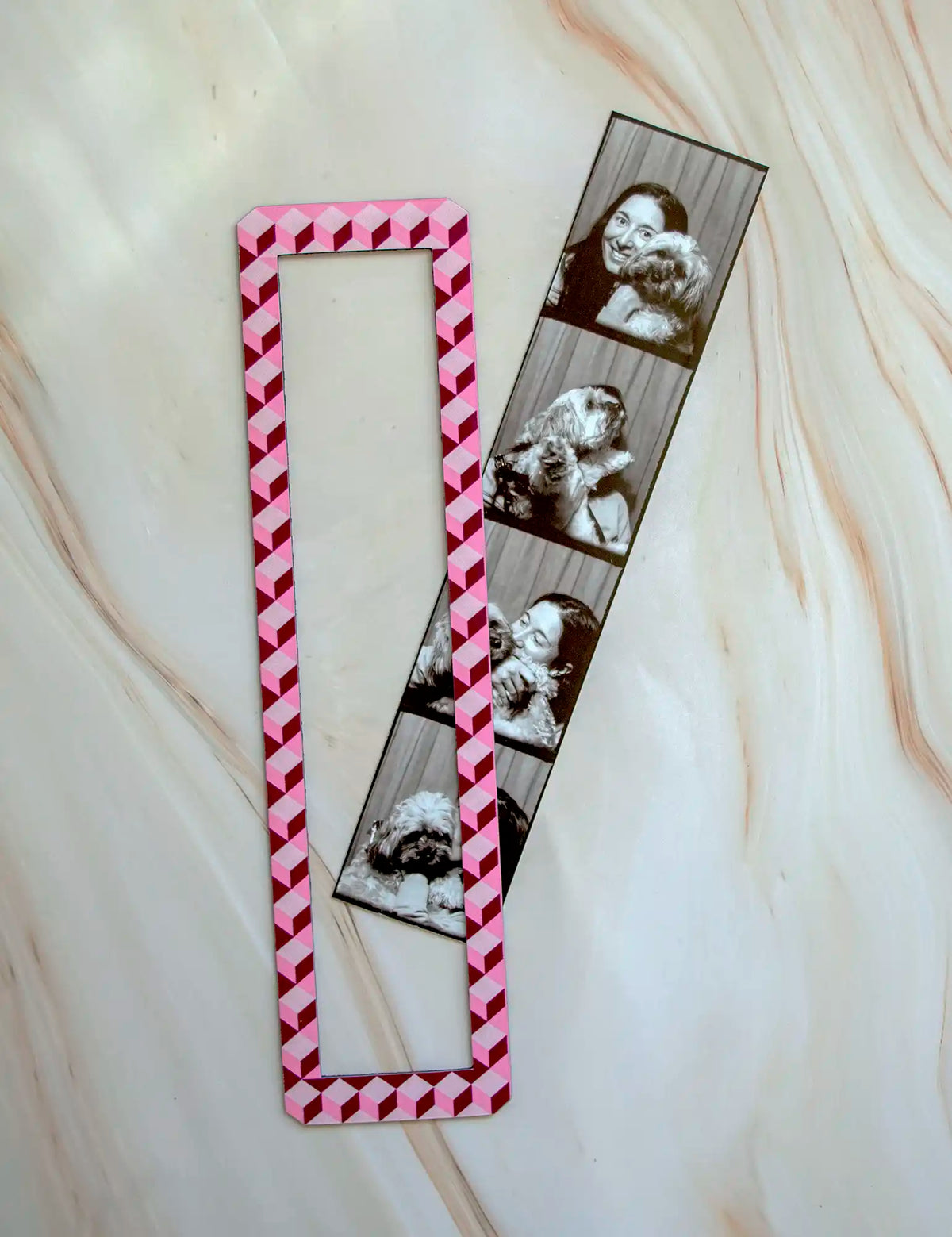 Sorbet arlequin 5cm x 20cm Magnetic vintage photobooth frame