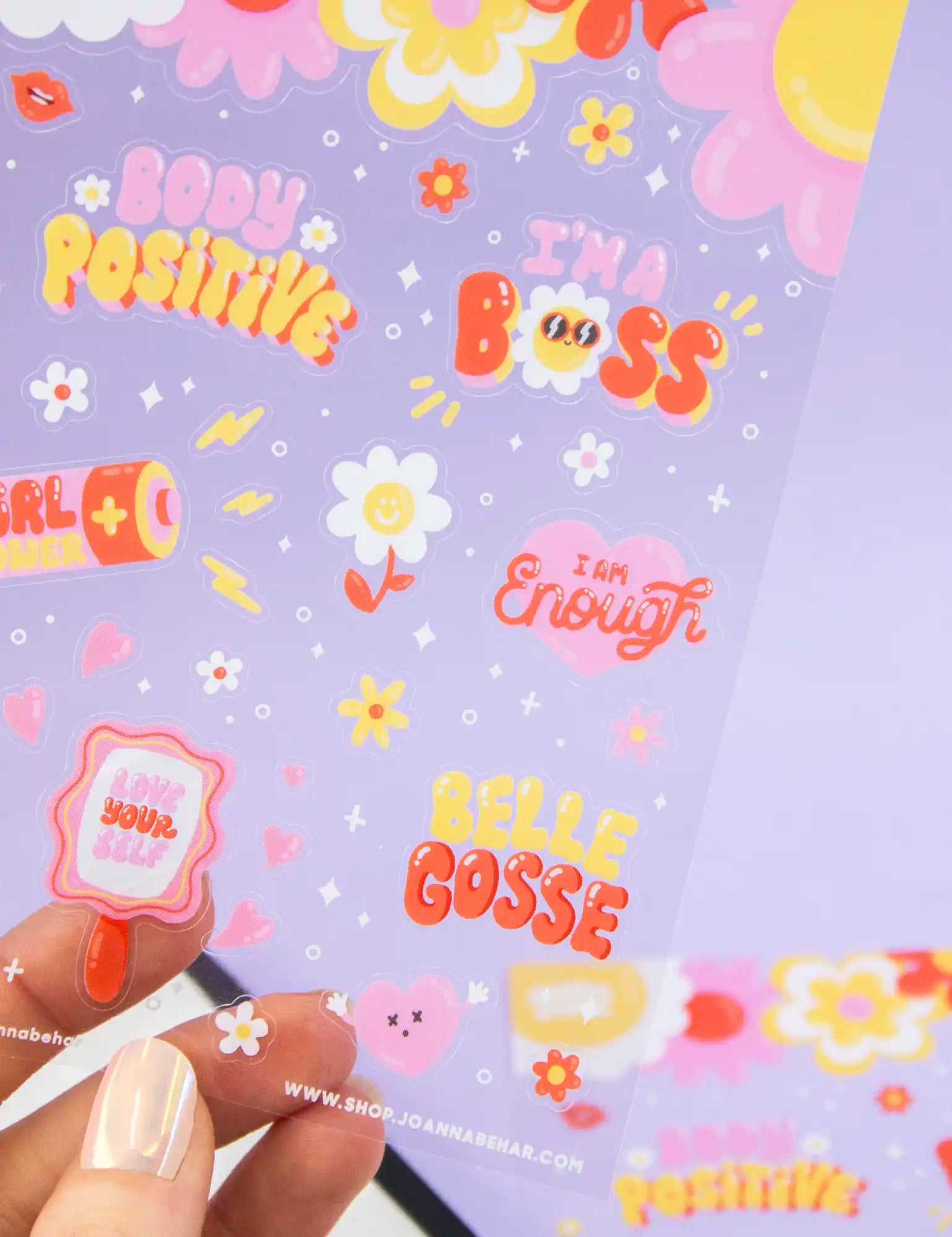 Girl power clear Sticker sheet