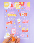 Girl power clear Sticker sheet