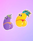 Aubergine tush STICKERS