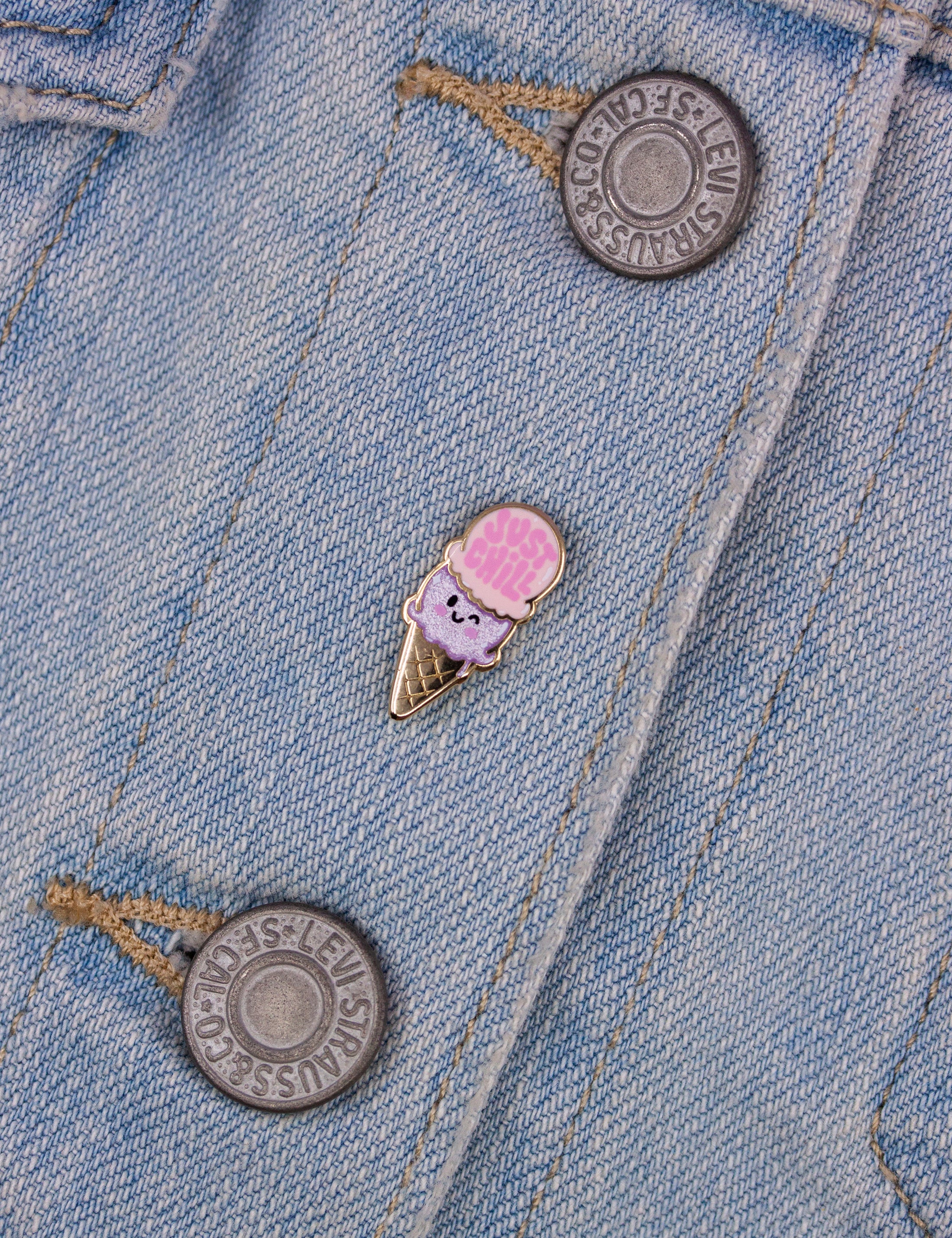 Just Chill ice cream Pin - Mini size