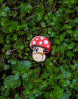 Cheeky shroom enamel pin