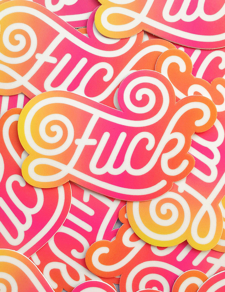 PINK FUCK STICKERS