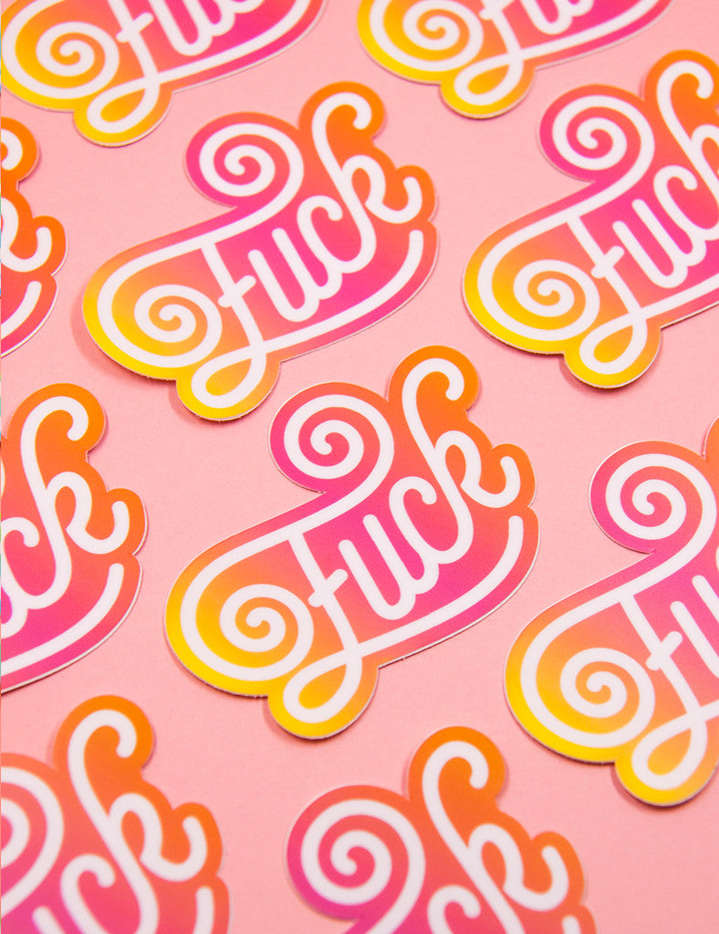 PINK FUCK STICKERS