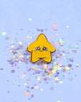 SAD GLITTER STAR PIN