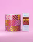 Pixelated gold foil detail washi tape