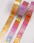 Pixelated gold foil detail washi tape