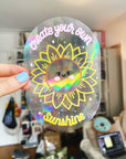 Create your own sunshine sunflower Suncatcher Decal