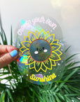 Create your own sunshine sunflower Suncatcher Decal