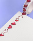 Pixel hearts Washi tape